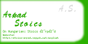 arpad stoics business card